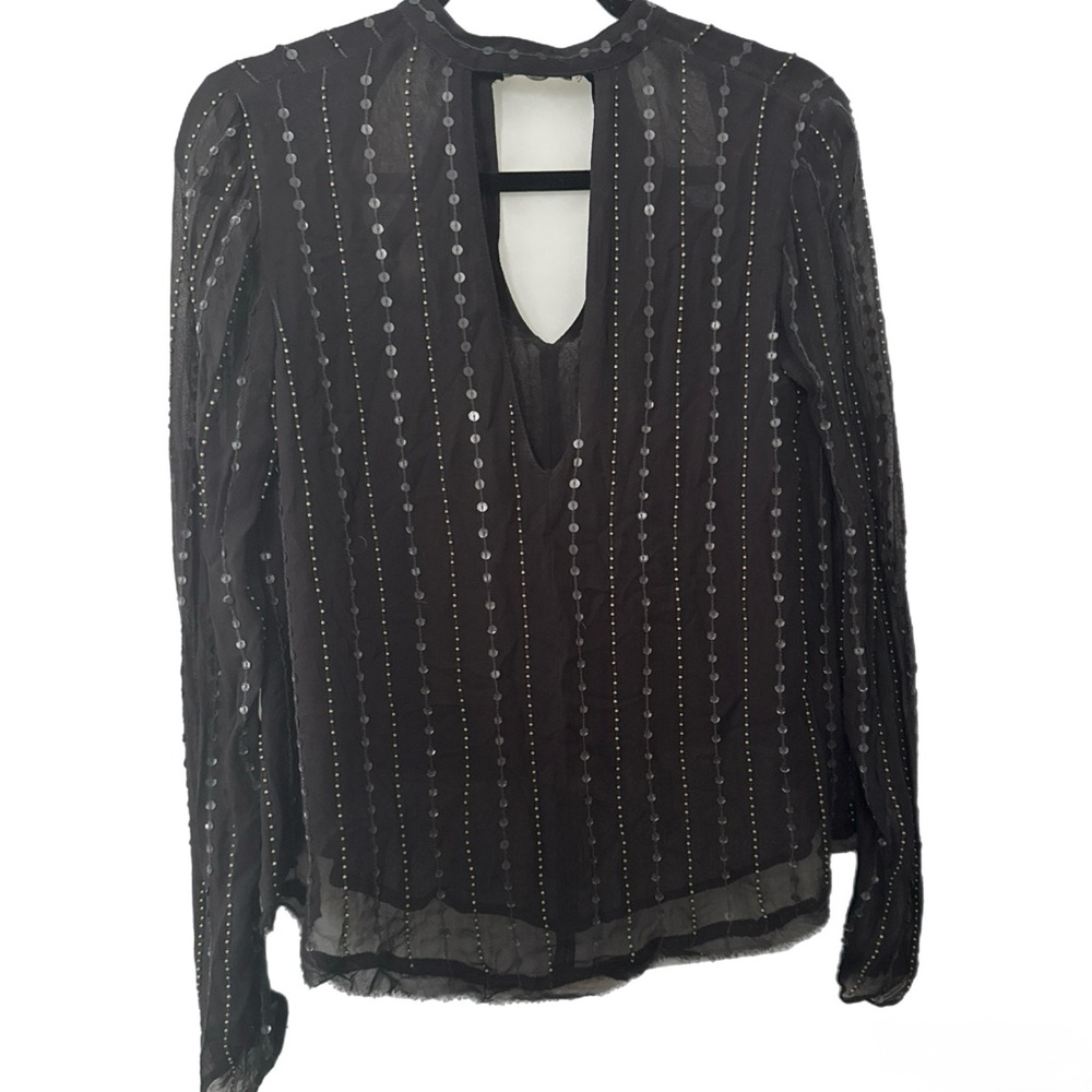 Free People Young Love Embellished Blouse Top Size XS | Boho Romantic Festival - Picture 3 of 9